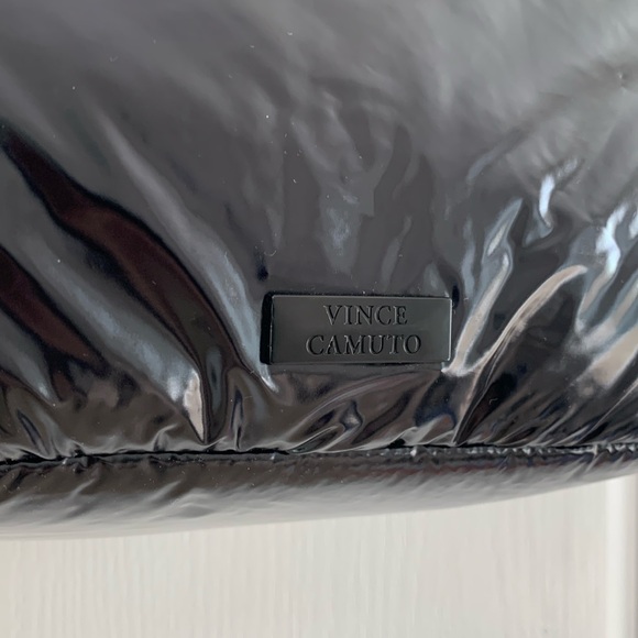 Puffer Shiny Black Quilted Vince Camuto Bag - Picture 16 of 17